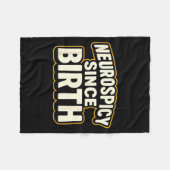 Couverture Polaire Neuroscy Since Birth – Funny Adhd Autism Neurodive (Devant (Horizontal))