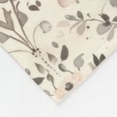 Couverture Polaire Neutral Blush Gray Botanical Fleece Blanket (Coin)