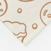 Couverture Polaire Neutral Boho Christmas Gingerbread Man Beige (Coin)