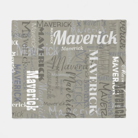 Couverture Polaire Neutraux modernes Nom long Motif répétitif (Devant (Horizontal))