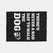 Couverture Polaire Never A Bad Day To Walk The Dog Paw Print Heart Gr (Devant (Horizontal))