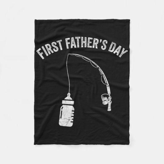 Couverture Polaire New Dad Fisherman, First Fathers Day Fishing Dad  (Devant)