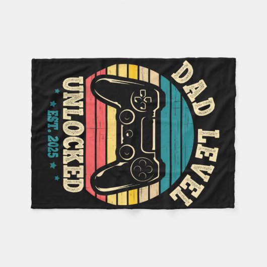 Couverture Polaire New Daddy I Leveled Up To Dad Mens Pregnancy Idea  (Devant (Horizontal))