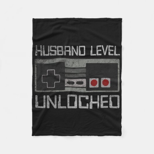 Couverture Polaire New Husband Level Unlocked Just Married Gamer Bach (Devant)