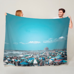 Couverture Polaire New Jersey Coastal Beach Art