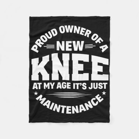 Couverture Polaire New Knee Replacement Surgery Get Well Recovery Gag (Devant)