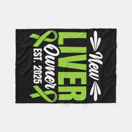 Couverture Polaire New Liver Owner Est. 2025 - Liver Transplant Recie (Devant (Horizontal))