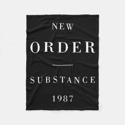Couverture Polaire New Order Substance Baseball  (Devant)