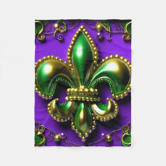 Couverture Polaire New Orleans Titre Fleur de lis (Devant)