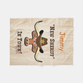 Couverture Polaire New Sheriff En Ville, Longhorn Fleece Blanket (Devant (Horizontal))