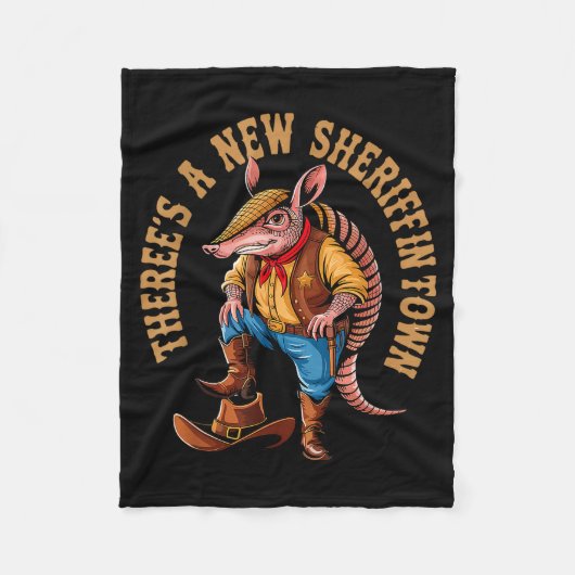 Couverture Polaire New Sheriff In Town Funny Armadillo Cowboy Western (Devant)