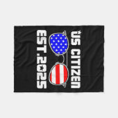 Couverture Polaire New Us Citizen Est 2025 American Immigrant Citizen (Devant (Horizontal))