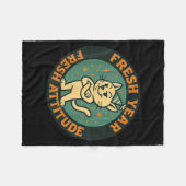 Couverture Polaire New Year 2026 Funny Cat Lover Humor Fresh Attitude (Devant (Horizontal))