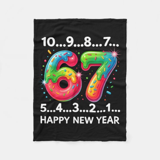 Couverture Polaire New Year 67 Candy Countdown Funny Happy New Year 2 (Devant)