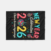 Couverture Polaire New Year Celebration 2026 Disco Ball Matching Wint (Devant (Horizontal))