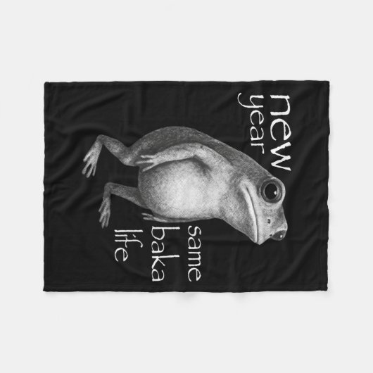 Couverture Polaire New Year Same Baka Life Funny Frog Joke (Devant (Horizontal))