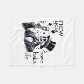 Couverture Polaire New Year Same Baka Life Funny Skeleton New Year's  (Devant (Horizontal))