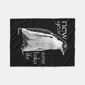 Couverture Polaire New Year Same Baka Life Penguin Joke (Devant (Horizontal))