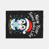 Couverture Polaire New Year Same Baka Life Penguin Joke  (Devant (Horizontal))