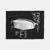 Couverture Polaire New Year Same Baka Life Penguin Joke Funny (Devant (Horizontal))