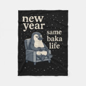 Couverture Polaire New Year Same Baka Life Penguin Joke Gaming Video  (Devant)