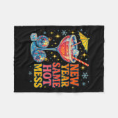 Couverture Polaire New Year Same Hot Mess Funny Tail Party Gift  (Devant (Horizontal))