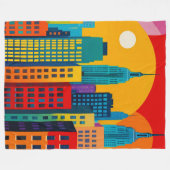 Couverture Polaire New York Pop Art (Devant (Horizontal))