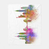 Couverture Polaire New York Skyline - Arc en ciel (Devant)