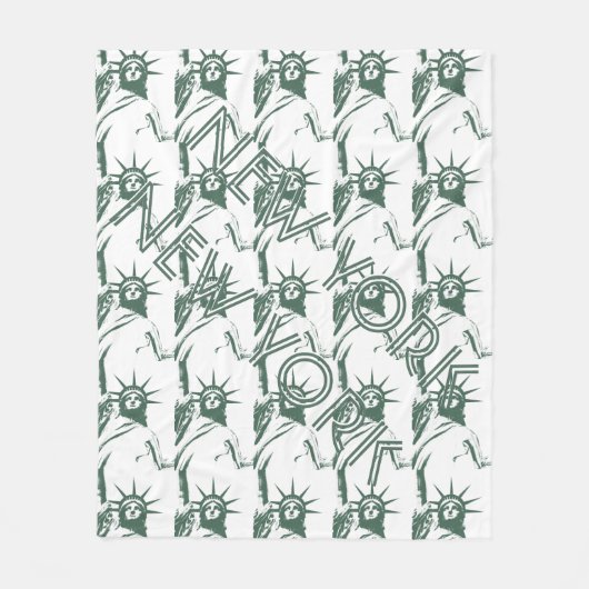 Couverture Polaire New York Souvenir Blanket Statue de la Liberté Déc (Devant)