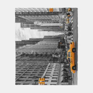 Couverture Polaire New York Taxi Urban City Color Pop Photographie