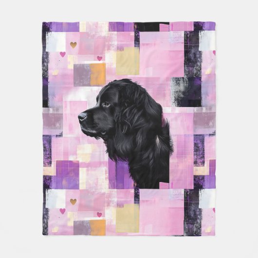 Couverture Polaire Newfie Abstrait (Devant)