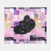 Couverture Polaire Newfie Abstrait (Devant (Horizontal))