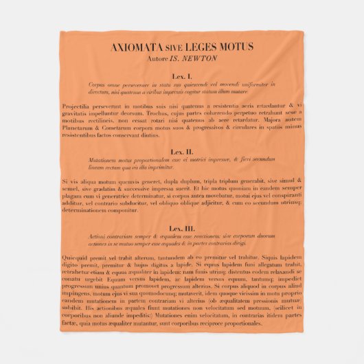 Couverture Polaire Newton's Laws of Motion (lois du mouvement) lance (Devant)