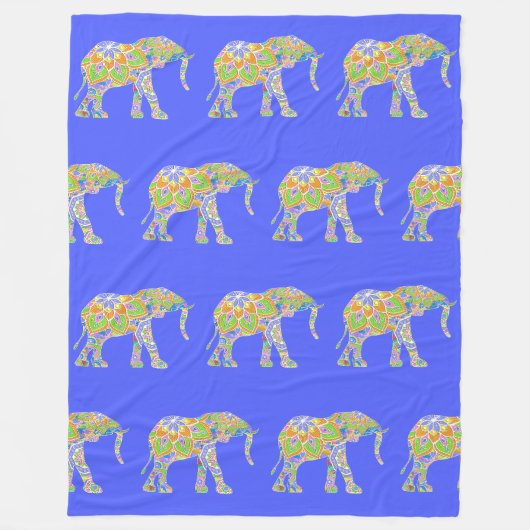 Couverture Polaire Nice Elephant Mandala Design 2 (Devant)
