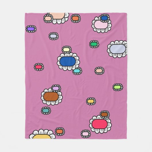 Couverture Polaire nice flowers (Devant)