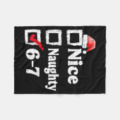 Couverture Polaire Nice Naughty 6 7 Meme 67 Christmas Six Seven Xmas  (Devant (Horizontal))