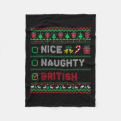 Couverture Polaire Nice Naughty British Christmas Checklist Angleterr (Devant)