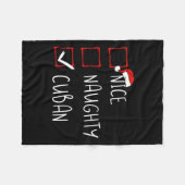 Couverture Polaire Nice Naughty Cuba Noël Patrimoine Cuba Racines (Devant (Horizontal))