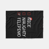 Couverture Polaire Nice Naughty Filipino Heritage Noël Philippine (Devant (Horizontal))
