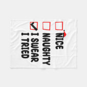 Couverture Polaire Nice Naughty I Swear I Tried (Devant (Horizontal))