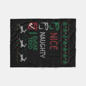 Couverture Polaire Nice Naughty I Swear I Tried List Xmas Lover Chris (Devant (Horizontal))