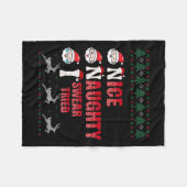 Couverture Polaire Nice Naughty I Swear I Tried List Xmas Lover Chris (Devant (Horizontal))