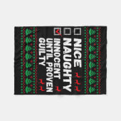 Couverture Polaire Nice Naughty Innocent Until Proven Guilty Christma (Devant (Horizontal))