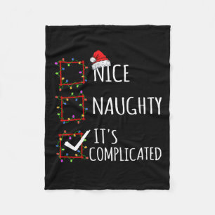Couverture Polaire Nice Naughty It's Complicated Christmas List Santa