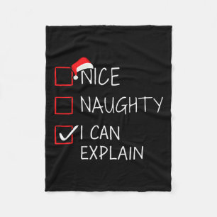 Couverture Polaire Nice Naughty Je Peux Expliquer La Liste De Noël Po