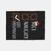 Couverture Polaire Nice Naughty Left Unsupervised Christmas List Funn (Devant (Horizontal))