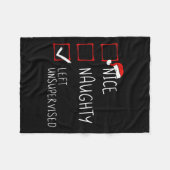 Couverture Polaire Nice Naughty Left Unsupervised Christmas List Sant (Devant (Horizontal))