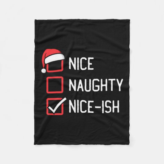 Couverture Polaire Nice Naughty List Nice-ish Noël (Devant)