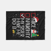 Couverture Polaire Nice Naughty Ma Soeur M'A Fait Le Faire Noël San (Devant (Horizontal))