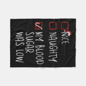 Couverture Polaire Nice Naughty Mon Sucre De Sang Était Faible Diab D (Devant (Horizontal))